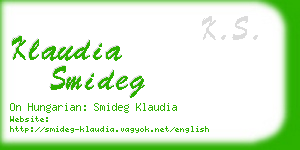 klaudia smideg business card